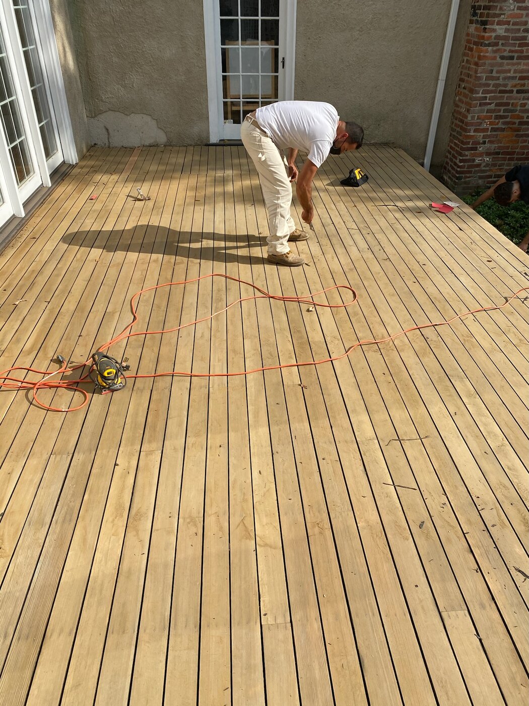 Deck sanded and prepped before staining