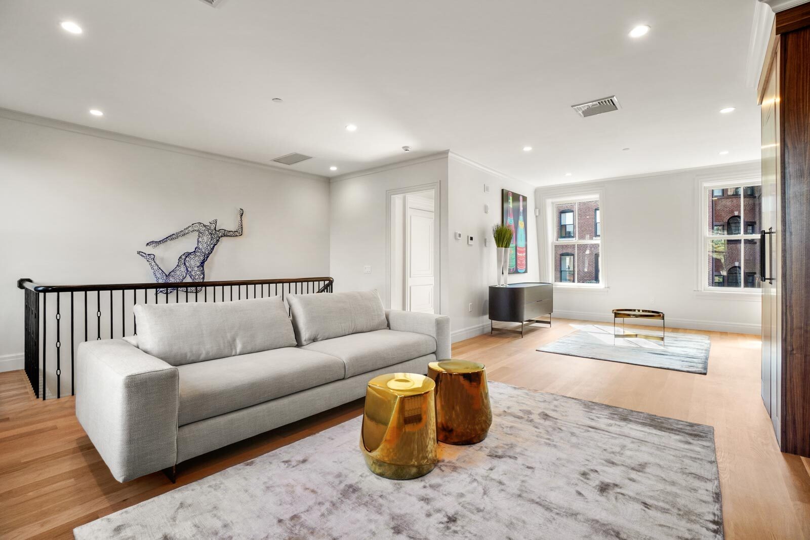 Open living space with fresh paint